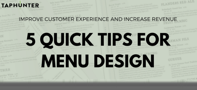 Photo for blog post featuring an infographic and tips for menu design